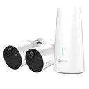 [CS-BC1-B2-B0] Ezviz - Kit de Estación y 2 Cámaras Inalambrica con Bateria FHD 1080P [2MP] Exterior/Interior