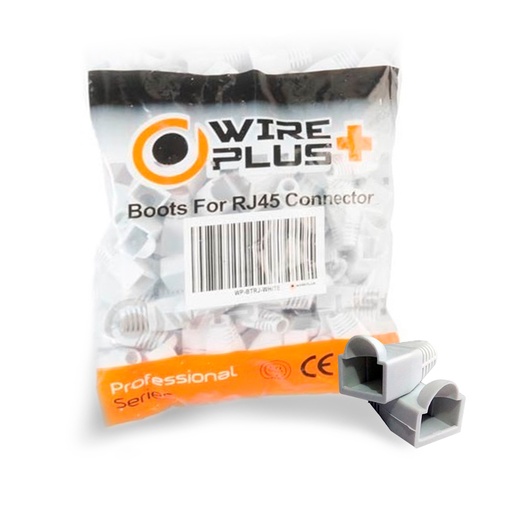 [020106] [WP-BTRJ-WHITE] Wireplus - Botas Protectoras RJ45 Color Blanco [100 Unidades]
