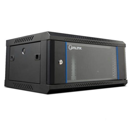 [020456] [WM6404] Onlink - Rack de Pared Cerrado Fijo 4U 600x450x280mm con Puerta de Vidrio