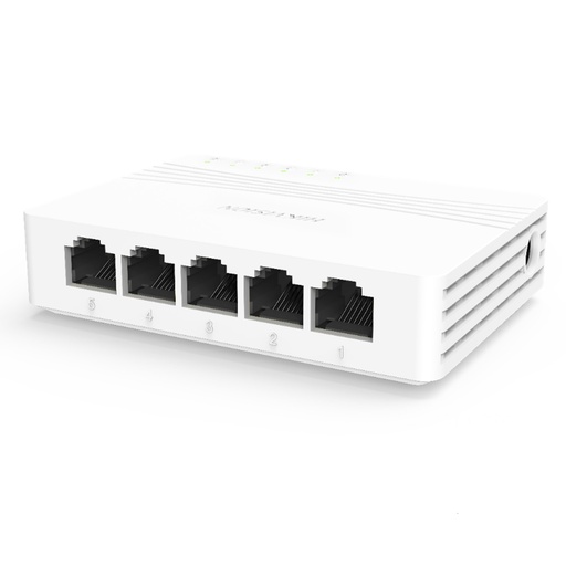 [020635] [DS-3E0505D-E] Hikvision - Switch de Escritorio de 5 Puertos a Gigabit
