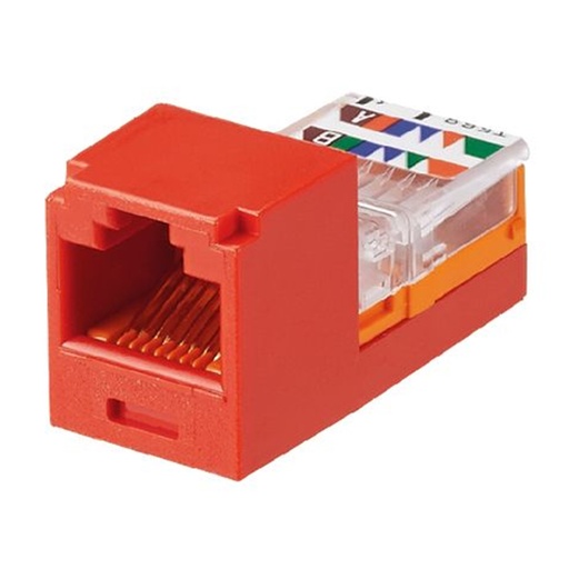 [020700] [CJ588RDY] Panduit - Conector Jack Coupler RJ-45 Categoria 5E Rojo Pan-Net [Unidad]