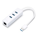 [UE330] TP-Link - Adaptador USB 2 en 1 con Hub de 3 Puertos USB 3.0 y Adaptador Ethernet Gigabit