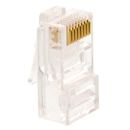 [020773] [AW102NXT01] Nexxt - Conector RJ-45 Modular Categoria 5E 30 Micras Sin Blindaje [100 Unidades]