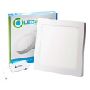 Lampara Panel LED 6W 6500K Luz Fria Cuadrada Superficial Ledplus+