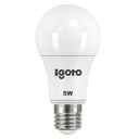 [IG-BL5W] Igoto - Bombillo LED Bulbo 5W 6500K Luz Fria Rosca E27