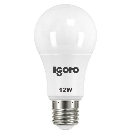 [050161] [IG-BL12W] Igoto - Bombillo LED Bulbo 12W 6500K Luz Fria Rosca E27