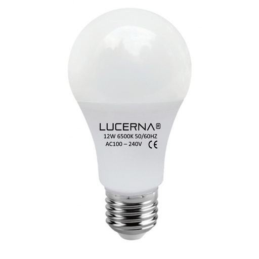 [050228] [12W-B-E27-6.5K] Lucerna - Bombillo LED Bulbo 12W 6500K Luz Fria 1080lm Rosca E27 A60
