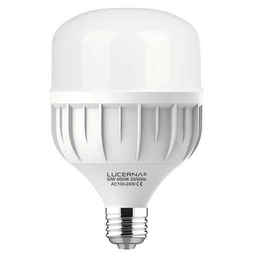 [050236] [50W-B-E27-6.5K] Lucerna - Bombillo LED Bulbo Alto Vatiaje 50W 6500K Luz Fria 4500lm Rosca E27