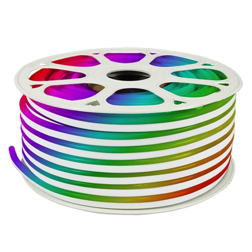[050269] [CLNEO-50M-RGB] Lucerna - Bobina Cinta LED Neon RGB Multicolor [50 Metros] + 10 Conectores