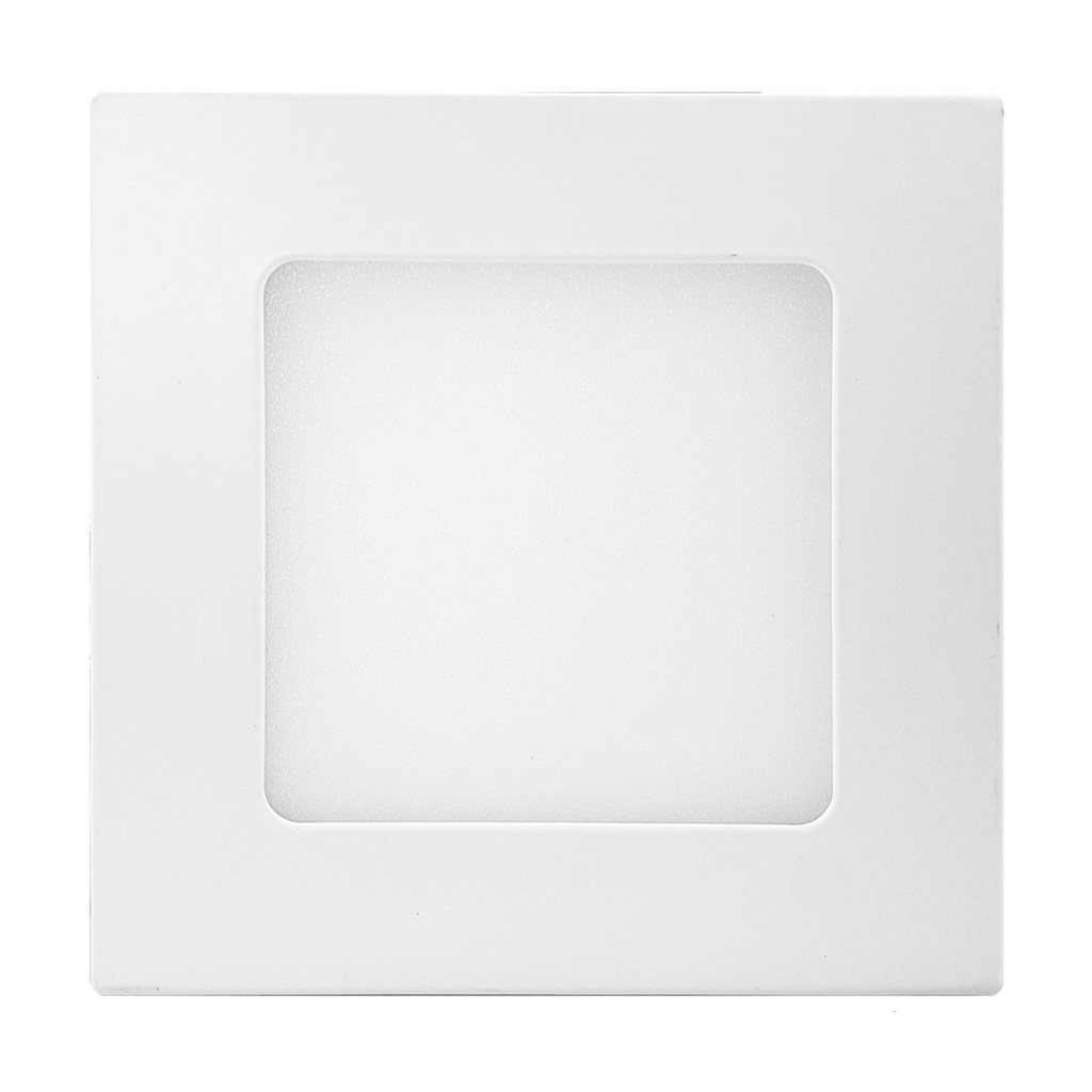[4103L-6.5K] Lucerna - Lampara Panel Clasica LED 6W 4" 6500K Luz Fria Cuadrada Empotrar 450lm