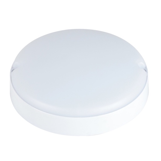[050356] [VP6-R-6.5K] Lucerna - Lampara Vapoleta Redonda LED 6W 6500K Luz Fria IP54 Interiores/Exteriores Borde Blanco 540lm