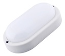 [VP8-OVAL-6.5K] Lucerna - Lampara Vapoleta Ovalada LED 8W 6500K Luz Fria IP54 Interiores/Exteriores Borde Blanco 640lm