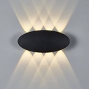 Lampara de Pared Tipo Aplique Decorativa 8W 6500K Luz Fria Interior/Exterior IP65 Oval [Aluminio] UWL2330-8W Hammer