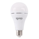 [IG-BLR9W] Igoto - Bombillo LED Bulbo Recargable 9W 6500K Luz Fria Rosca E27