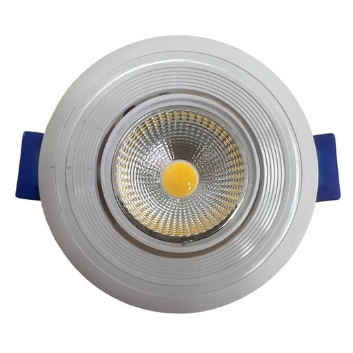[050645] [203-6.5K] Lucerna - Lampara Spot Dirigible LED 3W 2-1/2" 6500K Luz Blanca Redonda Empotrar Borde Blanco 270lm