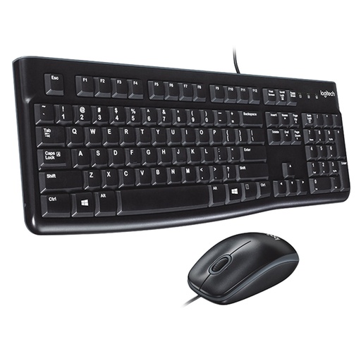 [060363] [MK120-BLACK ] Logitech - Combo Teclado y Mouse Alambrico USB [Español] [Negro]