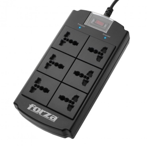 [060710] [FSP-06MN] Forza - Regleta Protector de Voltaje 110V/220V 1800W 6 x NEMA 5-15R