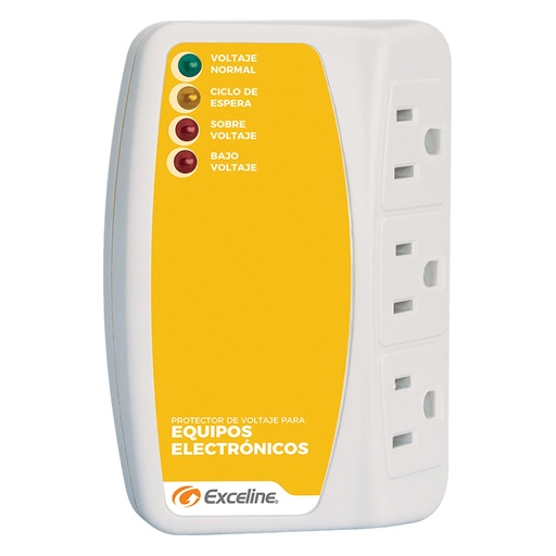 [070047] [GSM-E120] Exceline - Protector de Equipos Electronicos 110V [Enchufable]