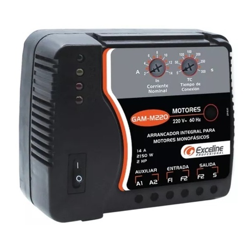 [070059] [GAM-M220] Exceline - Arrancador Motores Monafasicos hasta 2HP 200V [Bornera]