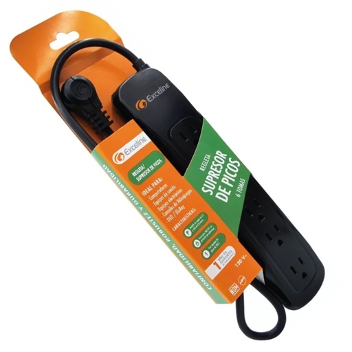 [070068] [GMT-6-120308] Exceline - Regleta con Supresor de Picos [Negro]
