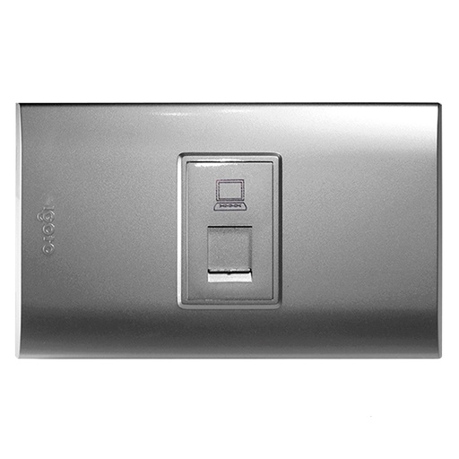 [070569] [B408-S] Igoto - Toma de Red RJ-45 Serie B Plata