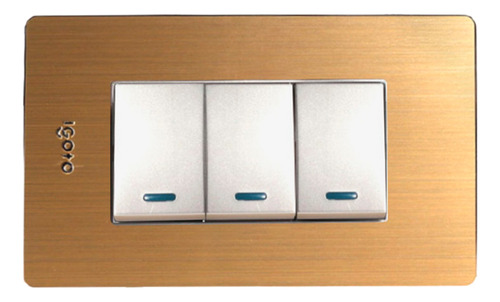 [070608] [X516] Igoto - Interruptor Triple Serie X Bronce