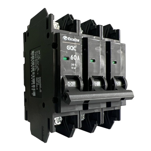 [070735] [GQC-60A-3] Exceline - Breaker Superficial GQC TermoMagnetico 60Amp [3 polos]
