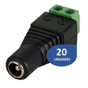 [ACC-CON-12VH-20] Wireplus - Conector 12V Hembra 2.1mm [20 Unidades]