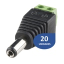 [ACC-CON-12VM-20] Wireplus - Conector 12V Macho 2.1mm [20 Unidades]