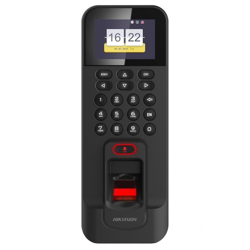 [090092] [DS-K1T804AMF] Hikvision - Control Biométrico WiFi de Acceso y Asistencia Lectura de Huella y Tarjetas Mifare1 TCP/IP