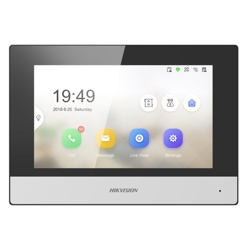 [090102] [DS-KH6320-WTE1] Hikvision - Monitor IP WiFi Touch Screen 7" para Videoportero IP POE Estándar Apertura Remota