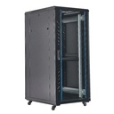 [AS6827-VDM/600x800] Onlink - Rack de Piso Cerrado 27U 600x800x1387mm con Puerta Frontal de Vidrio y Doble Puerta Trasera de Malla