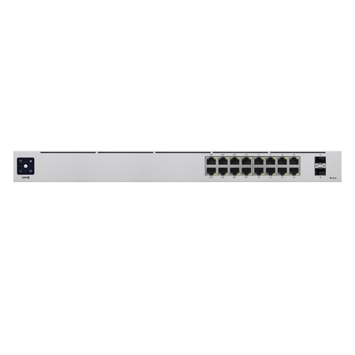 [020924] [USW-16-POE] Ubiquiti - UniFi Switch Gen2 Capa 2 de 16 Puertos [8 Puertos PoE 802.3af/at + 8 Puertos Gigabit] + 2 Puertos 1G SFP 42W
