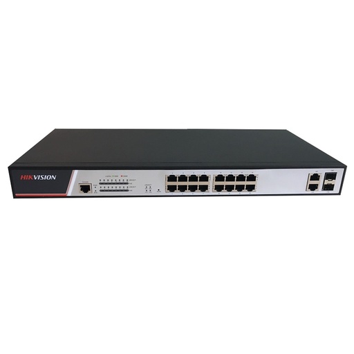 [020941] [DS-3E2318P] Hikvision - Switch POE Gestionable 16 Puertos POE con 2 Puertos Gigabit + Como Puertos Uplink