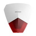 [DS-PS1-R] Hikvision - Sirena con Estrobo Cableado Ideal para cualquier Panel de Alarma [Roja]