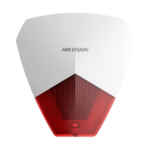 [040089] [DS-PS1-R] Hikvision - Sirena con Estrobo Cableado Ideal para cualquier Panel de Alarma [Roja]