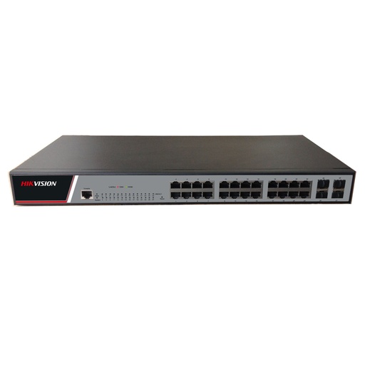 [020992] [DS-3E2528] Hikvision - Switch Gigabit Administrable 24 Puertos 10/100/1000 Mbps 4 Puertos SFP de Uplink