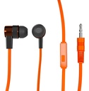 [XTG-235-ORANGE] Xtech - Audifonos ON-THE-GO Internos con Microfono [Naranja] Cable [1 Metro]