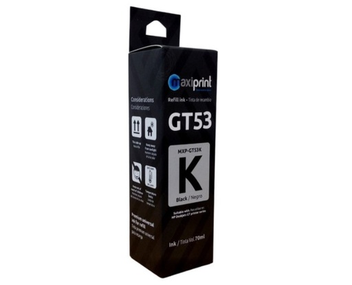 [100203] [MXP-GT53] Maxiprint - Tinta Compatible HP 90ml Negro GT53