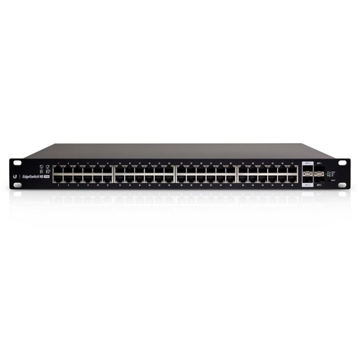 [021025] [ES-48-500W] Ubiquiti - Switch EdgeMAX Administrable de 48 Puertos Gibabit PoE+/PoE Pasivo 24V + 2 Puertos SFP + 2 Puertos SFP+ 500W
