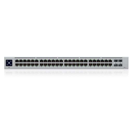 [021049] [USW-48] Ubiquiti - Switch UniFi Capa 2 de 48 Puertos (32 Puertos 802.3af/at + 16 Puertos Gigabit) + 4 Puertos 1G SFP 195W Pantalla Informativa