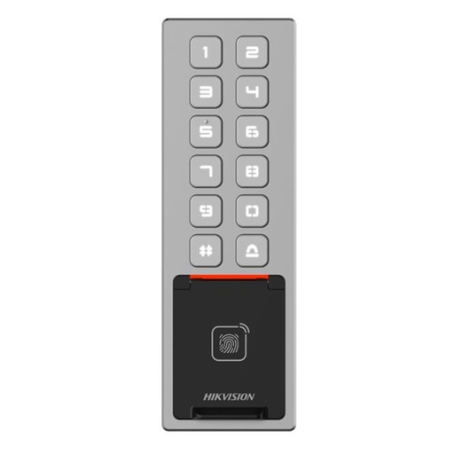 [090172] [DS-K1T805EBFWX] Hikvision - Terminal de Control de Acceso Tarjeta EM Card, Huella Digital, PIN y Bluetooth