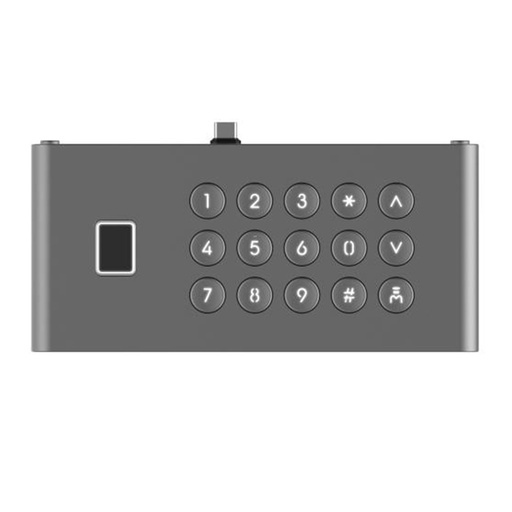 [090177] [DS-KDM9633-FKP] Hikvision - Módulo de Teclado y Huella Digital para Frente de Calle IP DS-KD9633-WBE6 Conexión USB-C 15 Botones IP65 IK07