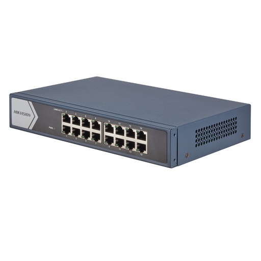 [021079] [DS-3E0516-E(B)] Hikvision - Switch de Escritorio de 16 Puertos a 10/100/1000 Mbps