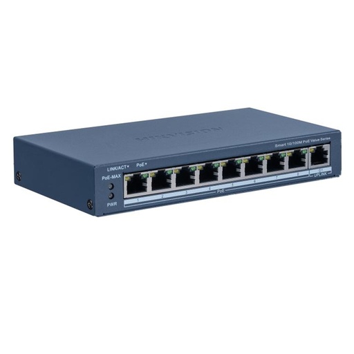 [021081] [DS-3E1309P-EI/M] Hikvision - Switch Monitoreable POE 8 Puertos a 10/100 Mbps + 1 Puerto 10/100/1000 Mbps Uplink 110W
