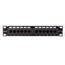 [PN-UTP5E12] Onlink - Patch Panel 12 Puertos 19" 1U Categoria 5E