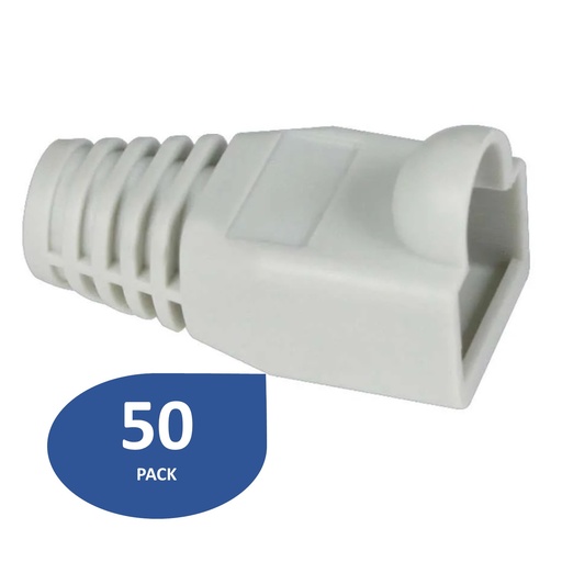 [021178] [ATB-BOTARJ45G] Beconnect - Botas Protectoras RJ45 Color Gris [50 Unidades]