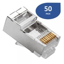 [ATB-CRJ45F5] Beconnect - Conector RJ45 Blindado Categoria 5E FTP [50 Unidades]