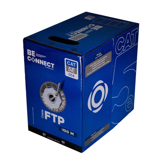 [021195] [ATB-CFC5INDCCA1] Beconnect - Cable FTP Apantallado Indoor Categoria 5E CCA [Bobina 100 Metros]