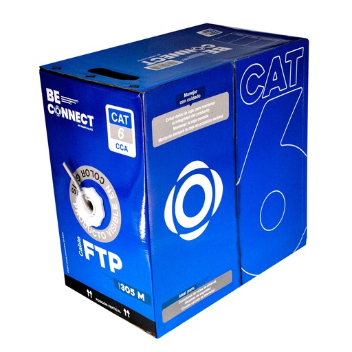 [021201] [ATB-CFC6INDCCA3] Beconnect - Cable FTP Apantallado Indoor Categoria 6 CCA [Bobina 305 Metros]